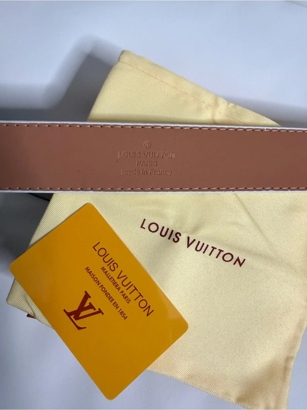 Louis Vuitton Damier Azur LV Initiales Belt With Gold Buckle